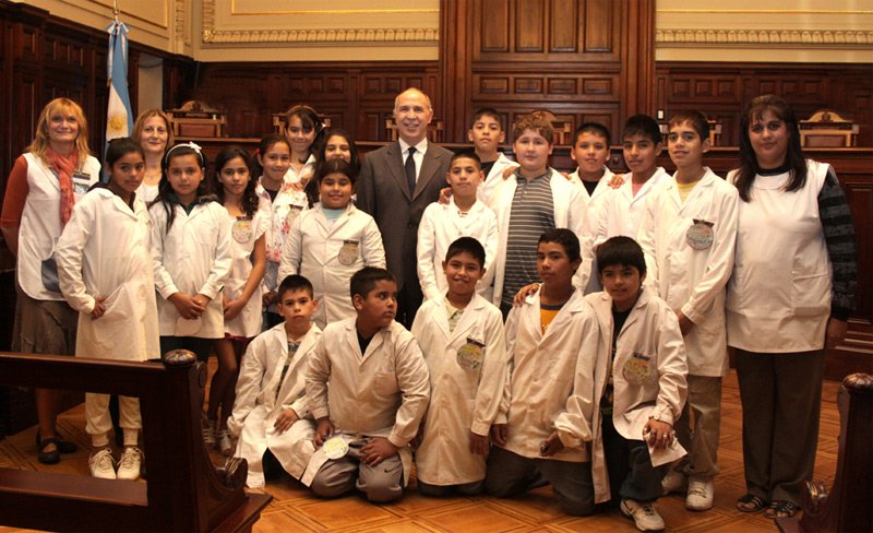 El presidente de la Corte recibi a alumnos de una escuela ubicada en la zona del Riachuelo