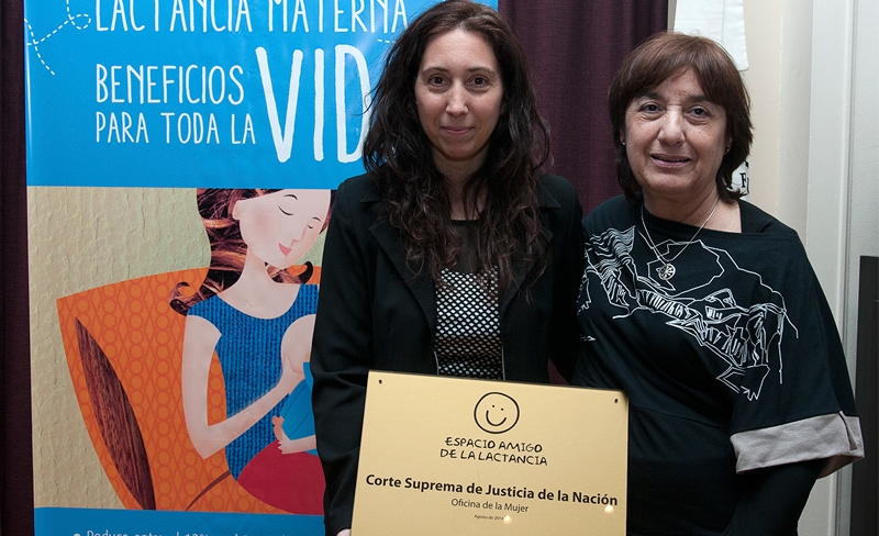 La Oficina de la Mujer de la Corte Suprema recibi un reconocimiento por su Espacio para la Lactancia